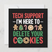 Technische ondersteuning Kerstkoekjes Grappig Werk Feestdagenkaart (Voorkant)