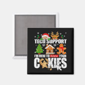 Technische ondersteuning Kerstkoekjes Vrouwen Mann Magneet (Voorkant / Achterkant)