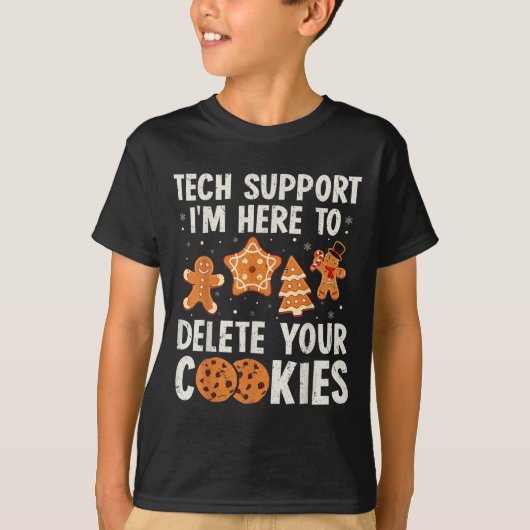 Technische ondersteuning Kerstkoekjes Vrouwen Mann T-shirt (Voorkant)