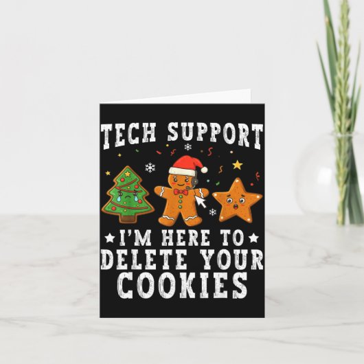 Technische ondersteuning Kerstmis Ik ben hier om u Kaart (Voorkant)