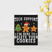 Technische ondersteuning Kerstmis Ik ben hier om u Kaart (Gele Bloem)