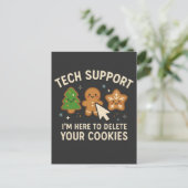 Technische ondersteuning Kerstmis Verwijder Cookie Briefkaart (Staand voorkant)