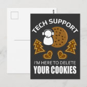 Technische ondersteuning Koekje Computer Scientist Briefkaart (Voorkant / Achterkant)