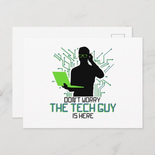 Technische ondersteuning maakt het niet uit dat de briefkaart (Voorkant / Achterkant)