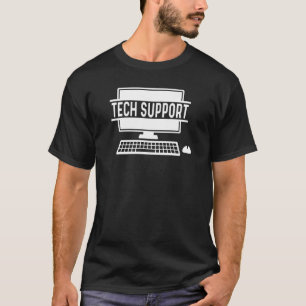 Technische ondersteuning met computer en muis t-shirt