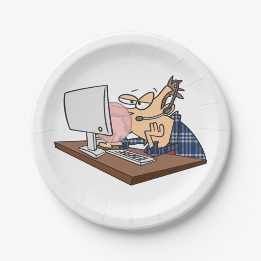 Technische ondersteuning om een bubbeltje te blaze papieren bordje (Voorkant)