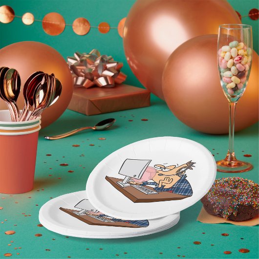 Technische ondersteuning om een bubbeltje te blaze papieren bordje