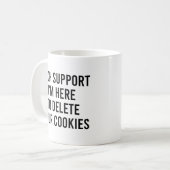 Technische ondersteuning om uw cookies te verwijde koffiemok (Voorkant links)