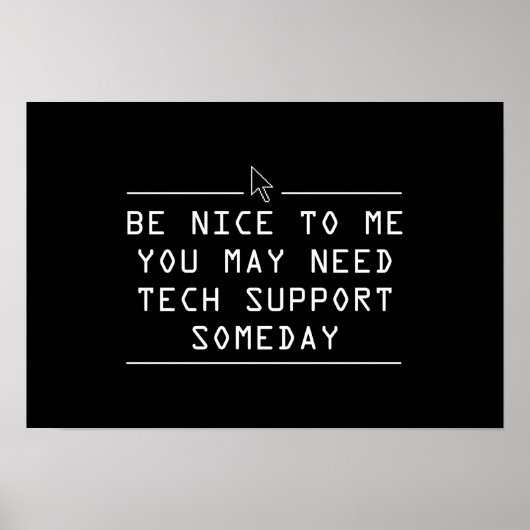 Technische ondersteuning op een dag poster (Voorkant)