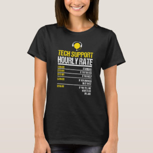 Technische ondersteuning per uur Tarief Tech Compu T-shirt