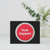 Technische ondersteuning Rode paniekknop Briefkaart (Staand voorkant)