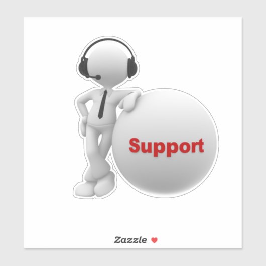 Technische ondersteuning sticker (Vel)