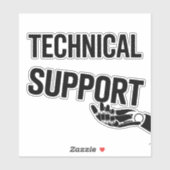 TECHNISCHE ONDERSTEUNING STICKER (Vel)