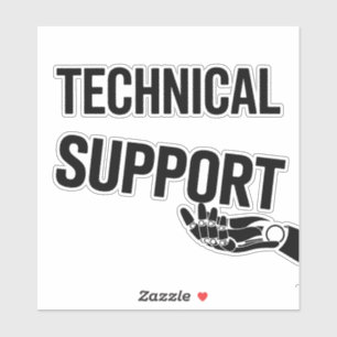 TECHNISCHE ONDERSTEUNING STICKER