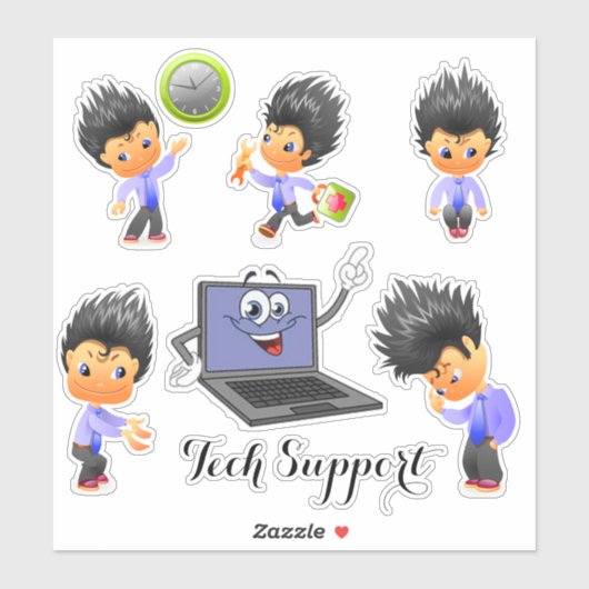 Technische ondersteuning sticker (Vel)