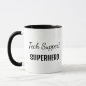Technische ondersteuning Superhero Computer Humor Mok (Links)