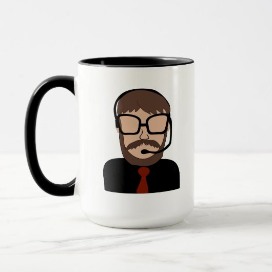 Technische ondersteuning: "Uit en weer aan" Mok (Links)