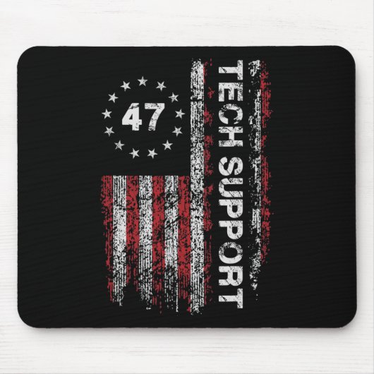 Technische ondersteuning Us Flag Witte Huis Techni Muismat (Voorkant)