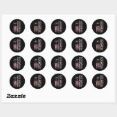 Technische ondersteuning Us Flag Witte Huis Techni Ronde Sticker (Vel)