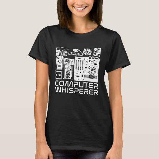 Technische ondersteuning van Computer Whisperer T-shirt (Voorkant)