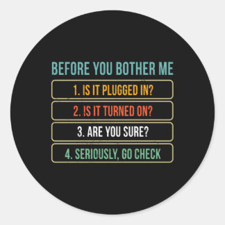 Technische ondersteuning voor informatietechnologi ronde sticker