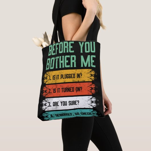 Technische ondersteuning voor informatietechnologi tote bag (Dichtbij)