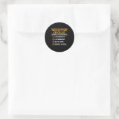 Technische Ondersteuningschecklist Computerfreak Ronde Sticker (Tas)