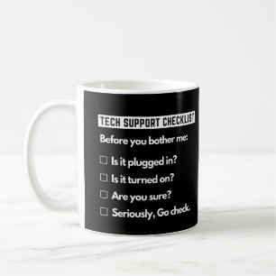 Technische ondersteuningschecklist Funny Computer  Koffiemok