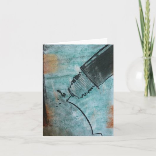 Technische pen, door Brad Hines, pastel Notecard Kaart (Voorkant)