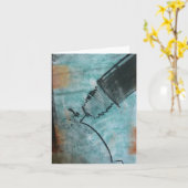 Technische pen, door Brad Hines, pastel Notecard Kaart (Gele Bloem)