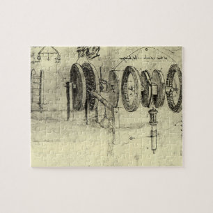 Technische schets van een wiel van Leonardo da Vin Legpuzzel