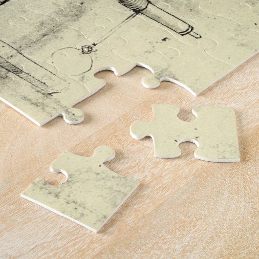 Technische schets van een wiel van Leonardo da Vin Legpuzzel (Zijkant)