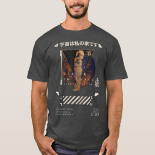 Technische slijtage Cyberpunk in de ruimte T-shirt