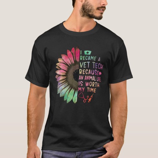 Technische specificaties omdat een dierlijk leven  t-shirt (Voorkant)