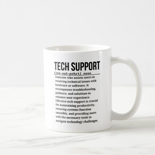 Technische support koffiemok (Rechts)