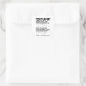Technische support vierkante sticker (Tas)