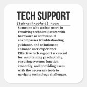 Technische support vierkante sticker (Voorkant)