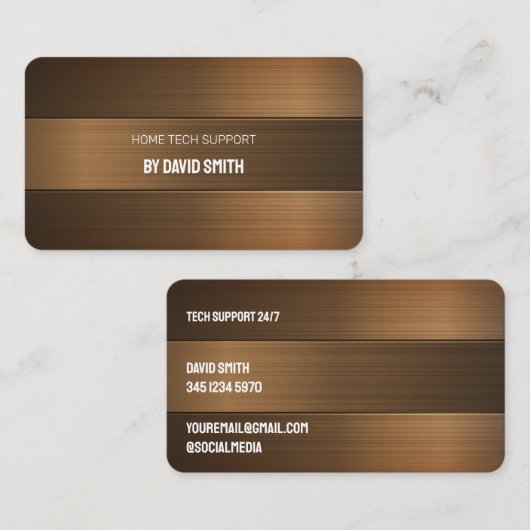 🔋 technische support voor thuisgebruikers visitekaartje (Voorkant / Achterkant)
