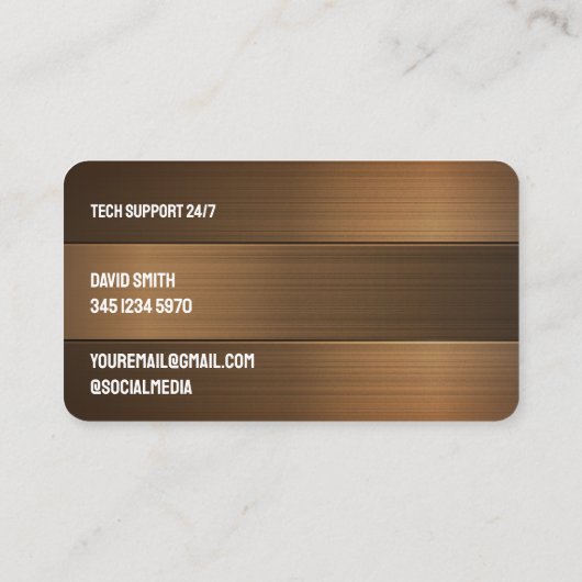 🔋 technische support voor thuisgebruikers visitekaartje (Achterkant)