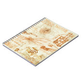 Technische tekening en schetsen door Leonardo Da V Notitieboek (Linkerzijde)