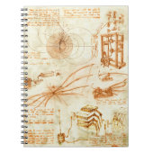 Technische tekening en schetsen door Leonardo Da V Notitieboek (Voorkant)
