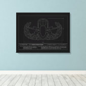 Technische tekening EOD Canvas Afdruk (Insitu (Houten vloer))