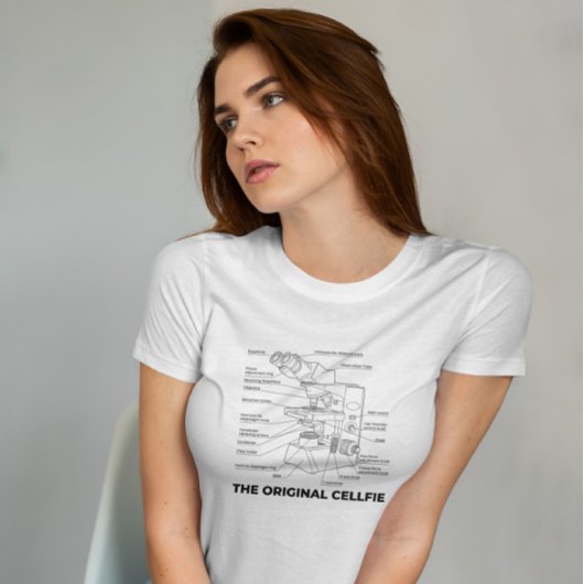 Technische tekening microscoop t-shirt