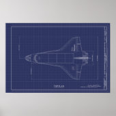 Technische tekening van  Space Shuttle Poster (Voorkant)