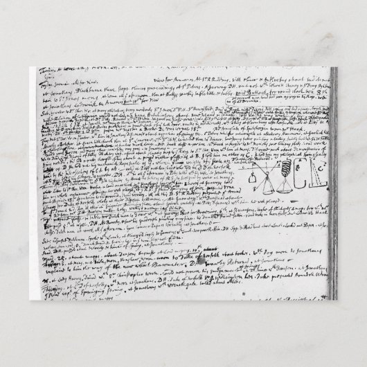 Technische tekeningen briefkaart (Voorkant)