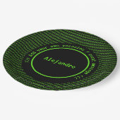 Technische thema voor coders/programmeurs - Retrom Papieren Bordje (Gekanteld)