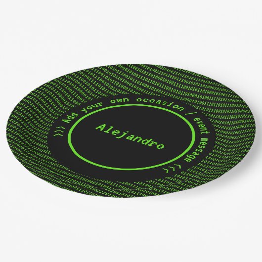 Technische thema voor coders/programmeurs - Retrom Papieren Bordje (Gekanteld)