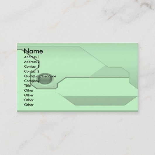 Technische visitekaartje (Voorkant)