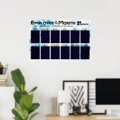 Technische werknemer van de maand display voor 4x6 poster (Thuiskantoor)