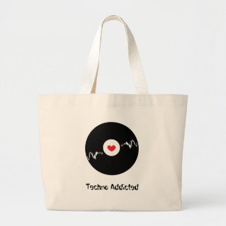 Techno Addicted Grote Tote Bag